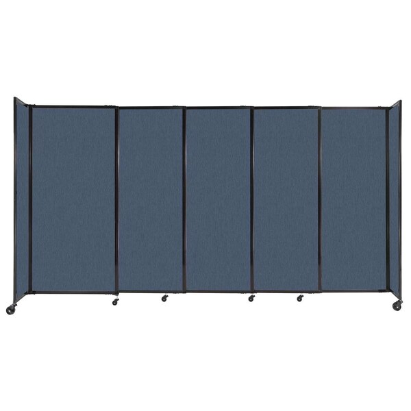 StraightWall Sliding Portable Partition 11'3" x 6' Ocean Fabric